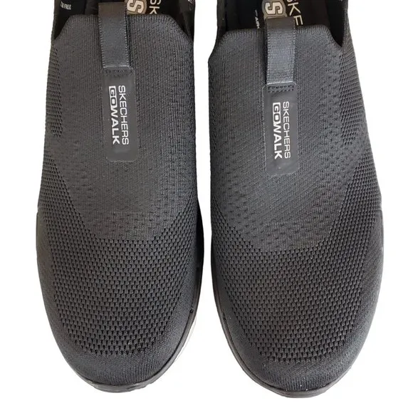 Skechers Men Gowalk 6 Black Athletic Slip-on Walking Casual Sneakers 11.5