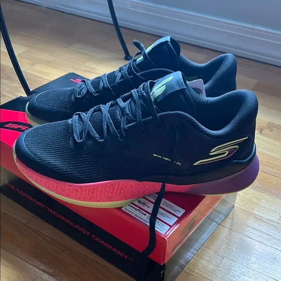 Skechers Men's Black and Purple Nexus Basketball Shoes - 12 NIB