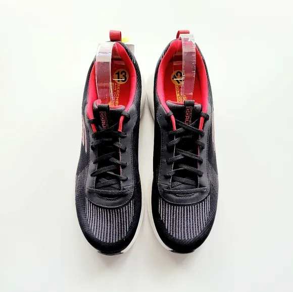 Skechers Ultra GoRun Viz Tech Scorcher Black Red Men's 13