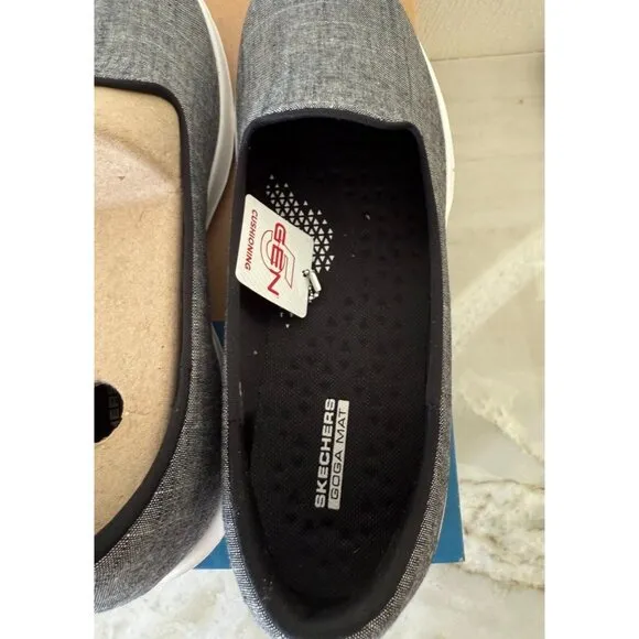 Skechers Womens Gray Go Walk Lite Casual Slip On Shoe Size 11 Comfort Everyday
