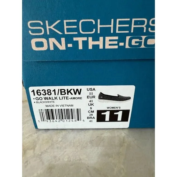 Skechers Womens Gray Go Walk Lite Casual Slip On Shoe Size 11 Comfort Everyday