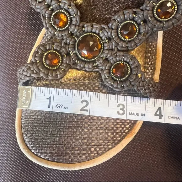 Sketchers Cali Hollow Embellished Vintage Y2K Wedged Sandals