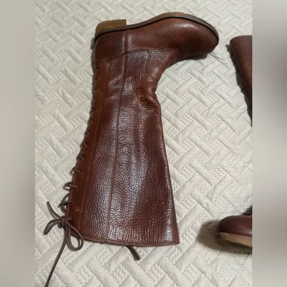 Sofft Sharnell Women's 8M LeatherTall Lace Up Riding Boots.