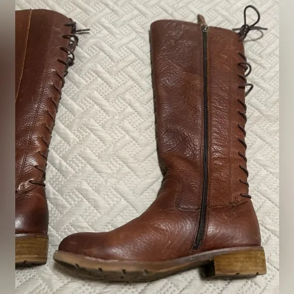 Sofft Sharnell Women's 8M LeatherTall Lace Up Riding Boots.