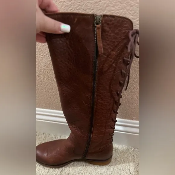 Sofft Sharnell Women's 8M LeatherTall Lace Up Riding Boots.