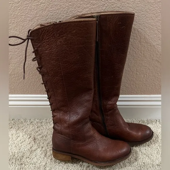 Sofft Sharnell Women's 8M LeatherTall Lace Up Riding Boots.