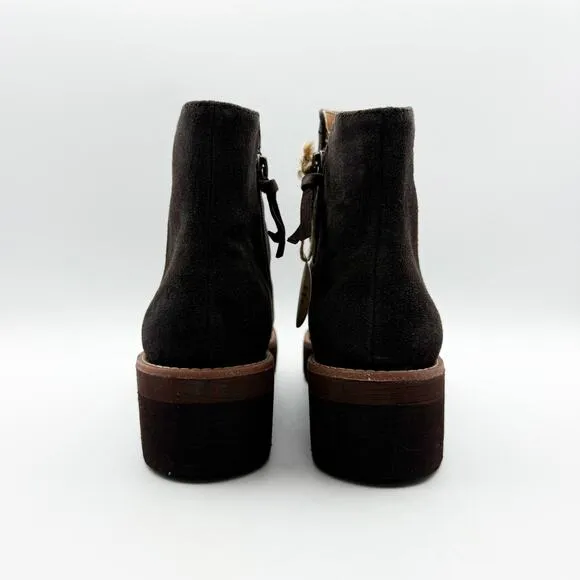 Sofft Womens Pecola Boot US Size 7 EU 38 Dark Brown Waterproof Suede Leather NIB