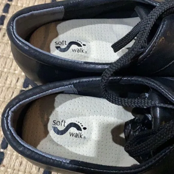 Softwalk Topeka Black shoes Size 9N B17A