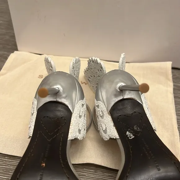 Sophia Webster Leather Colorblock Pattern Sandals
