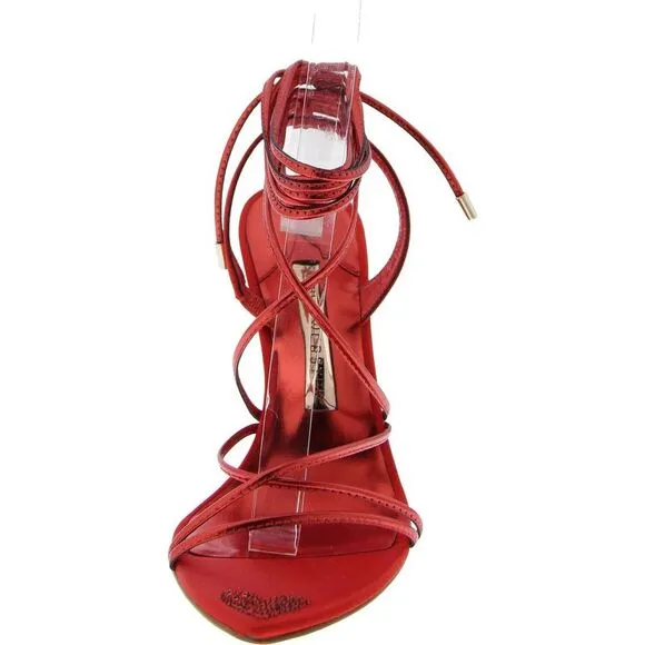 Sophia Webster Womens valentine sandal Red Pointed Toe Gladiator Sandals New