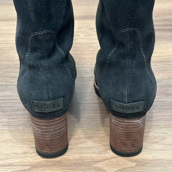 Sorel Addington Tall Leather Boots in Black Size 7.5
