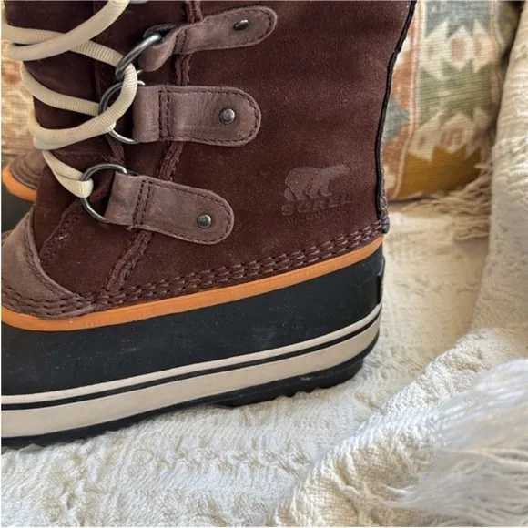 Sorel Brown and Black Winter Boots with Fur Lining