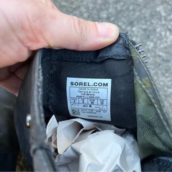 SOREL Danica Short Waterproof Quarry Black Moto Ankle Boots