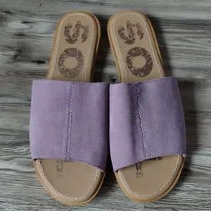 Sorel Ella Block Slides Sandals Shale Mauve Size 9