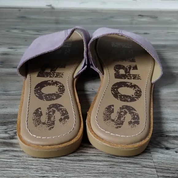 Sorel Ella Block Slides Sandals Shale Mauve Size 9