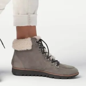 Sorel Harlow Lace Cozy Waterproof Boots, Light Grey