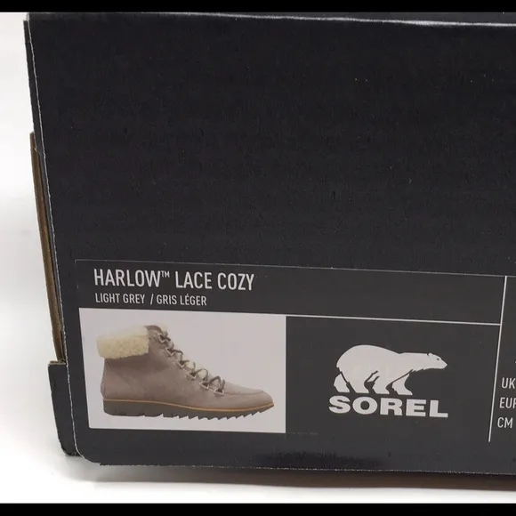 Sorel Harlow Lace Cozy Waterproof Boots, Light Grey