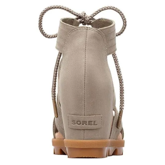Sorel Joanie II Ghillie Lace Up Gladiator Wedge Sage Green-8.5. B45