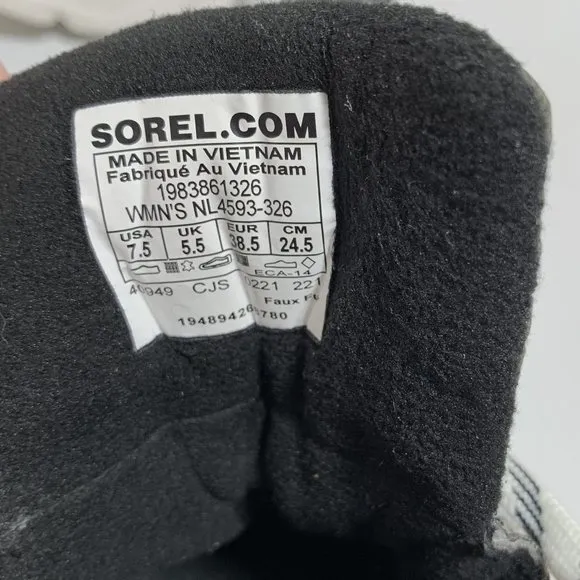 Sorel Kinetic Rnegd Sport Boots High Top Sneaker Booties Alpine Tundra Size 7.5