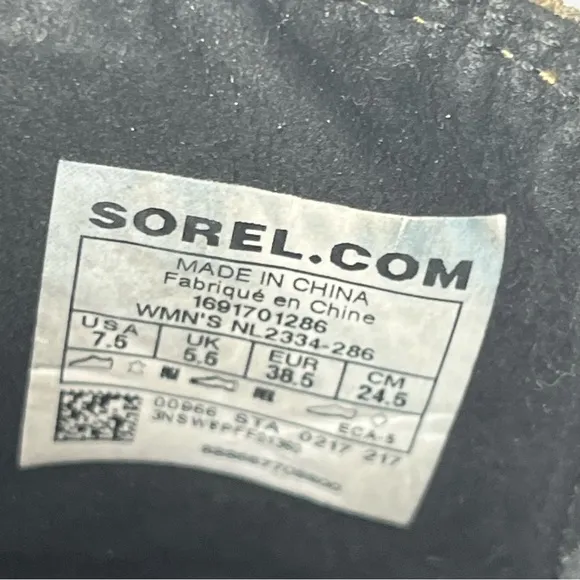 Sorel Lea Wedge Leather Distressed Waterproof Boots Elk Size 7.5