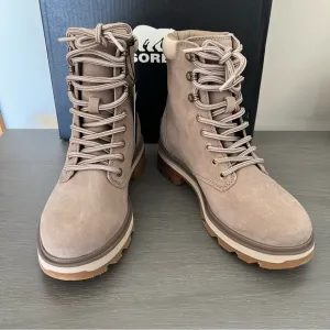 SOREL Lennox Lace-up Waterproof Boots in Omega Taupe
