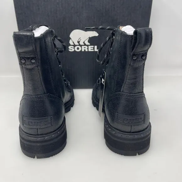 Sorel Lennox Waterproof Lace-Up Boots in Black Size 5.5 New Retail $190