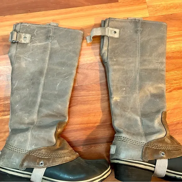 Sorel Slimpack Tall Riding Winter Rain Boots - Size 8.5