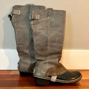 Sorel Slimpack Tall Riding Winter Rain Boots - Size 8.5
