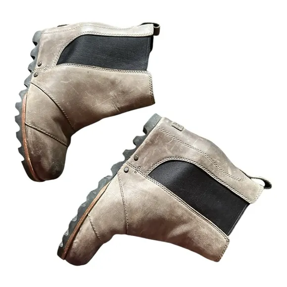 Sorel Women's Lea Wedge Leather Casual Boot Size 5
