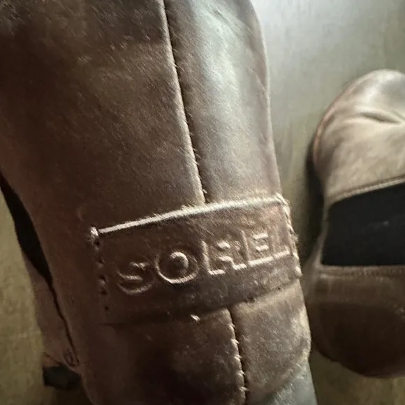 Sorel Women's Lea Wedge Leather Casual Boot Size 5