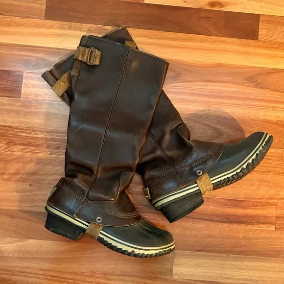 Sorel Women’s Slimpack Tall Riding Winter Rain Boots - Size 8