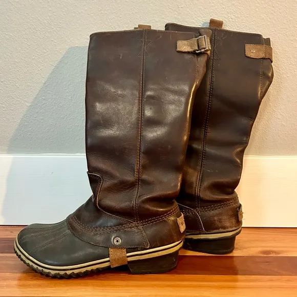 Sorel Women’s Slimpack Tall Riding Winter Rain Boots - Size 8