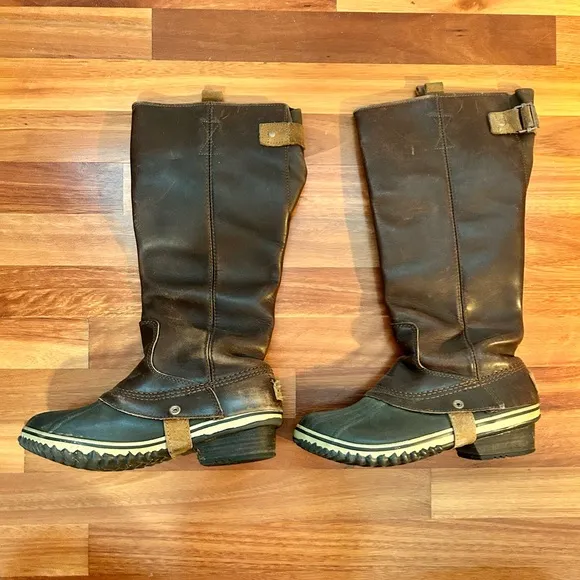 Sorel Women’s Slimpack Tall Riding Winter Rain Boots - Size 8