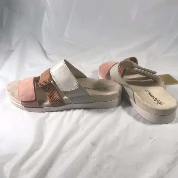 Spence Women’s Tessa Coral Cloud Adjustable 3 Strap Open Toe Ortho Slide Sandal