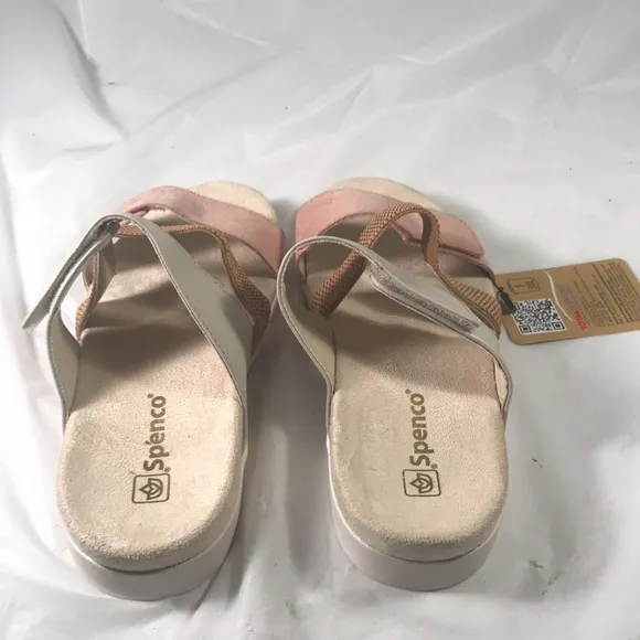 Spence Women’s Tessa Coral Cloud Adjustable 3 Strap Open Toe Ortho Slide Sandal