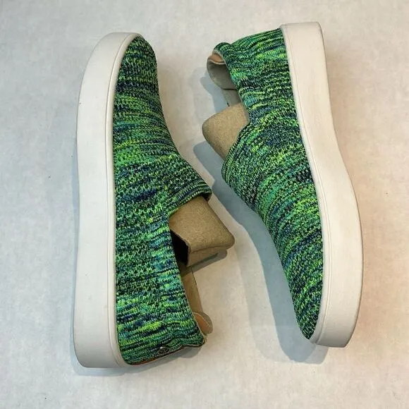 Spenco Womens Coastal Slip On Shoes Mineral Blue Green Sz 6 Knit Orthotic Lightw