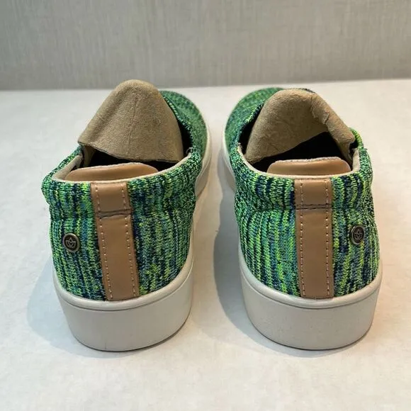 Spenco Womens Coastal Slip On Shoes Mineral Blue Green Sz 6 Knit Orthotic Lightw