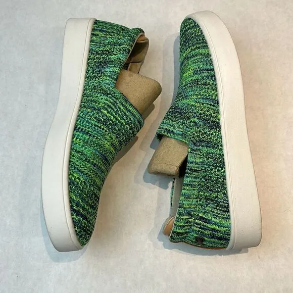 Spenco Womens Coastal Slip On Shoes Mineral Blue Green Sz 6 Knit Orthotic Lightw