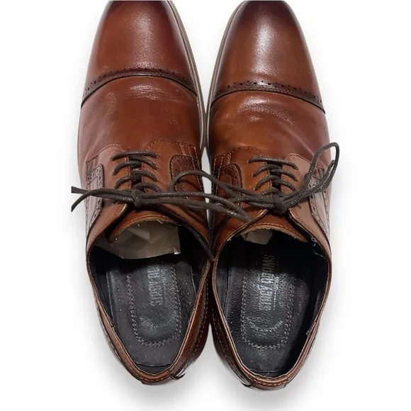 STACY ADAMS Men's Dickinson Cap-Toe Lace-up Oxford 100% Leather Dress Size 9.5M