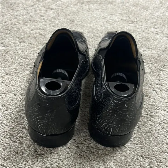 Stemar Black Leather Men's Shoes