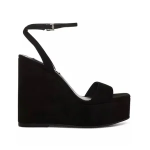 Steve Madden Cecee Ankle-Strap Platform Wedge Sandals Suede