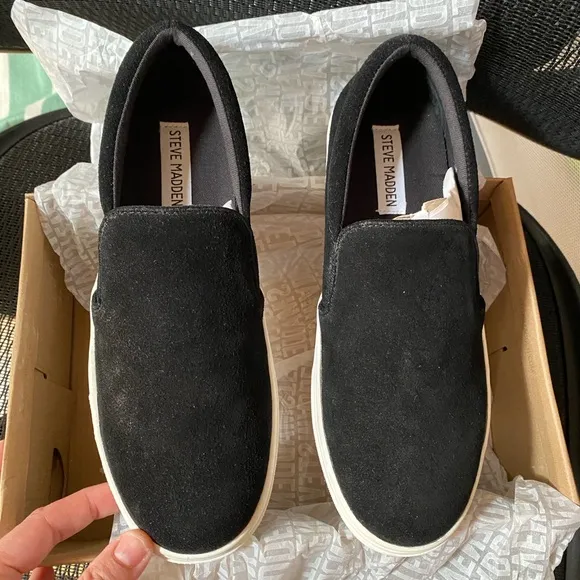 STEVE MADDEN Suede Slip On Shoes