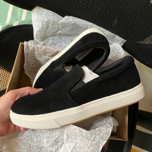 STEVE MADDEN Suede Slip On Shoes