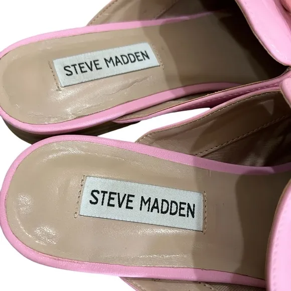 Steve Madden Women’s 7.5 Kiki Vegan Slip On Barbie Pink Loafer Shoes