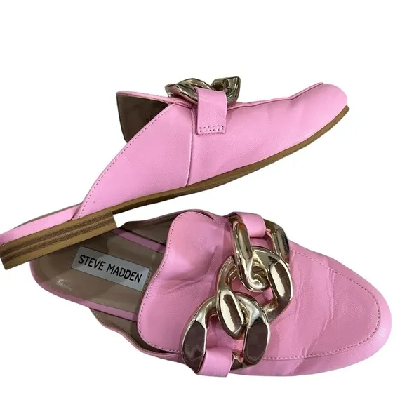 Steve Madden Women’s 7.5 Kiki Vegan Slip On Barbie Pink Loafer Shoes