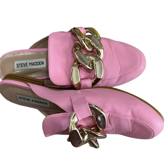 Steve Madden Women’s 7.5 Kiki Vegan Slip On Barbie Pink Loafer Shoes
