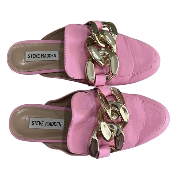 Steve Madden Women’s 7.5 Kiki Vegan Slip On Barbie Pink Loafer Shoes