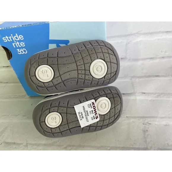 Stride Rite 360 Keegan Sneakers Baby Boy Infant Boys Slip On Shoes Size 3.5 NEW