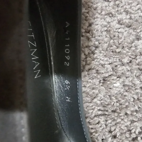 Stuart Weitzman Marymid Suede Mid Heel Pump Slate shoes size 6.5