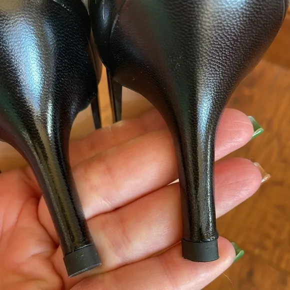 Stuart Weitzman Nudistcurve 75 Heel Sandal Sandal Strap Black Leather Sz 8.5